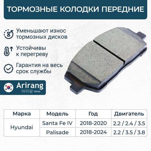 Колодка дискового тормоза перед.