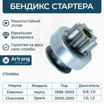 Бендикс стартера (привод) (муфта обводная) - Arirang CTH1004