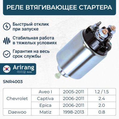 Реле втягивающее стартера