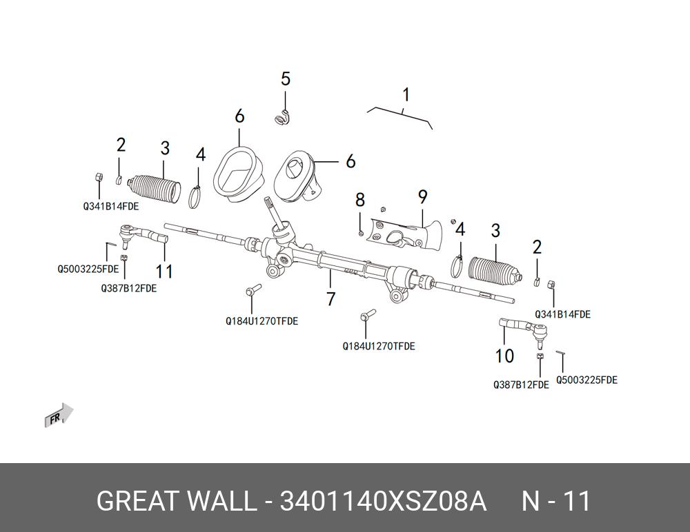 Наконечник рулевой r - Haval/GWM 3401140XSZ08A