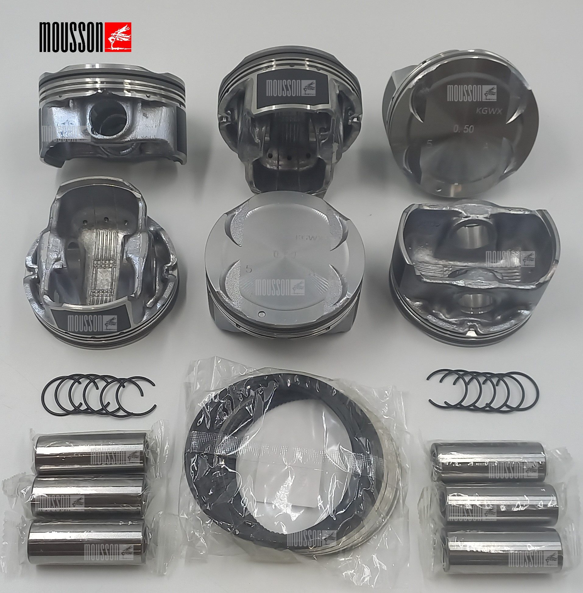 Поршень кольца ремонтные +0,5мм комплект Kia/Hyundai g6dc 3.3l на 1 цилиндр - Mousson SPRG6DC050