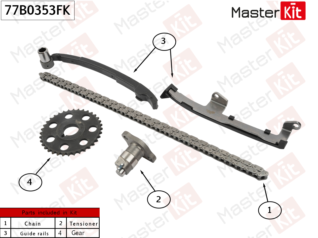 Цепь ГРМ - Master KiT 77B0353FK