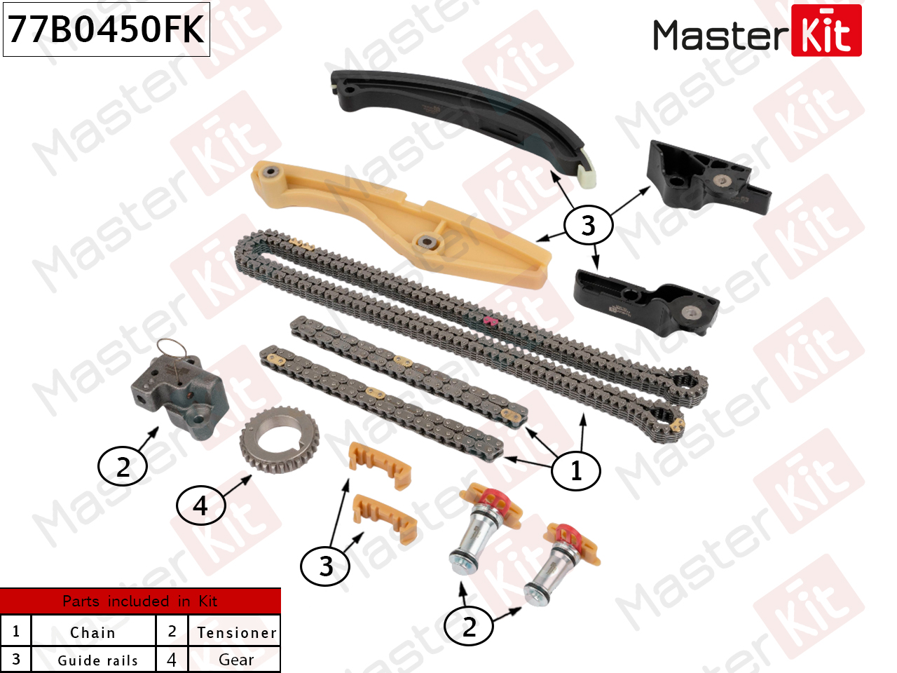 Комплект цепи ГРМ - Master KiT 77B0450FK