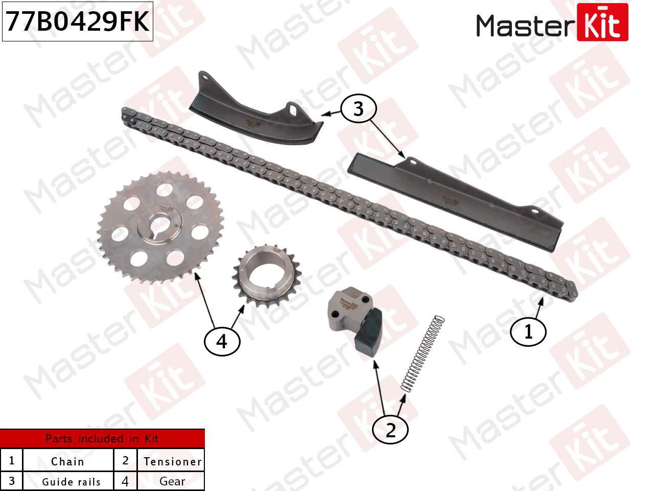 Комплект цепи ГРМ - Master KiT 77B0429FK