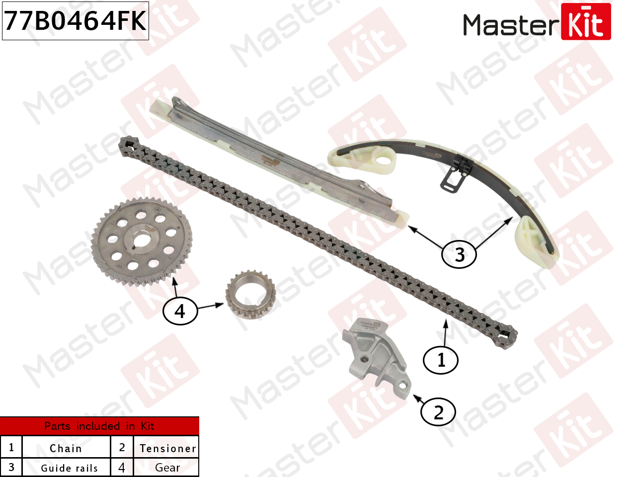 Комплект цепи ГРМ - Master KiT 77B0464FK