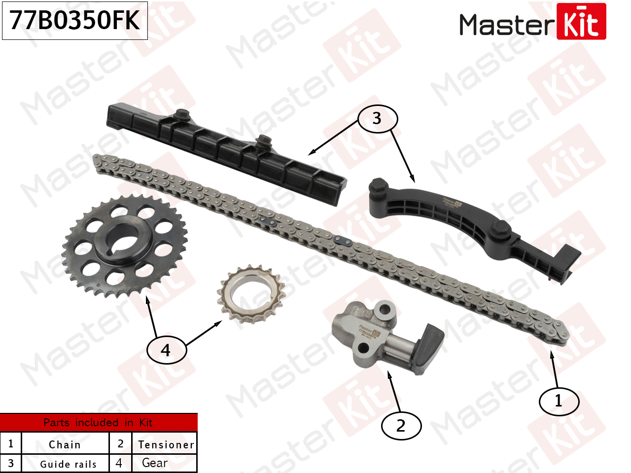 Комплект ремня ГРМ - Master KiT 77B0350FK