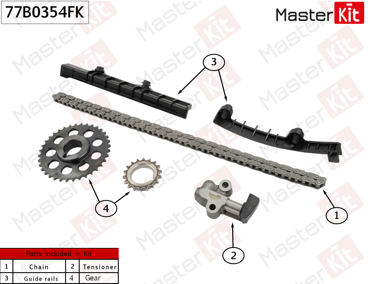 Комплект ремня ГРМ - Master KiT 77B0354FK