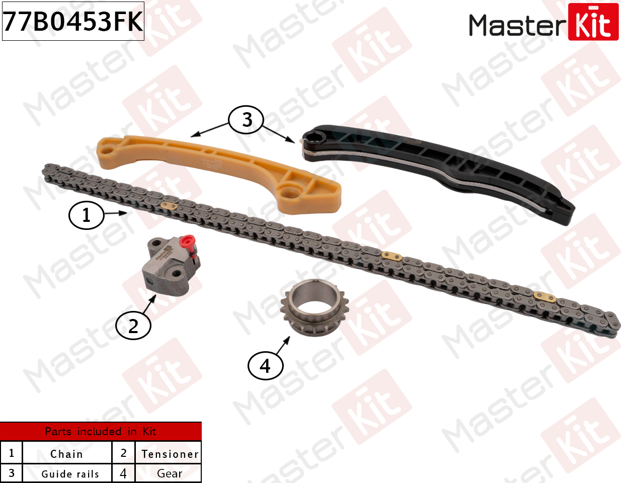 Комплект цепи ГРМ - Master KiT 77B0453FK
