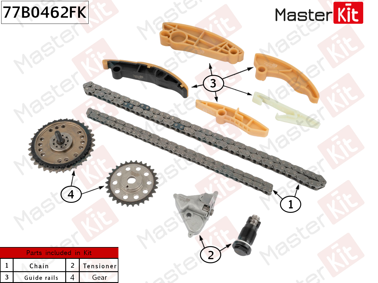 Комплект цепи ГРМ - Master KiT 77B0462FK