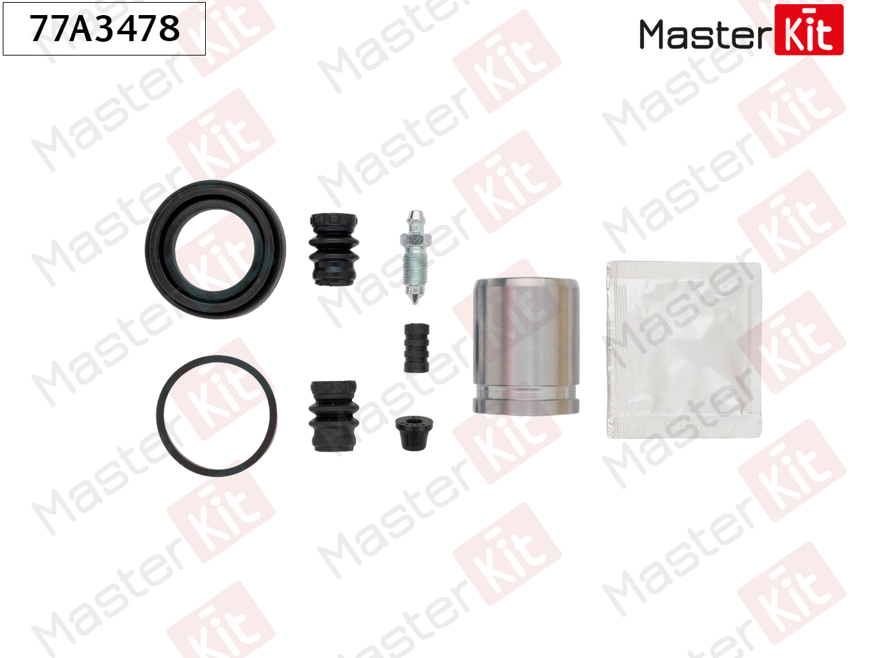 Ремкомплект тормозного суппорта + поршень | зад | - Master KiT 77A3478
