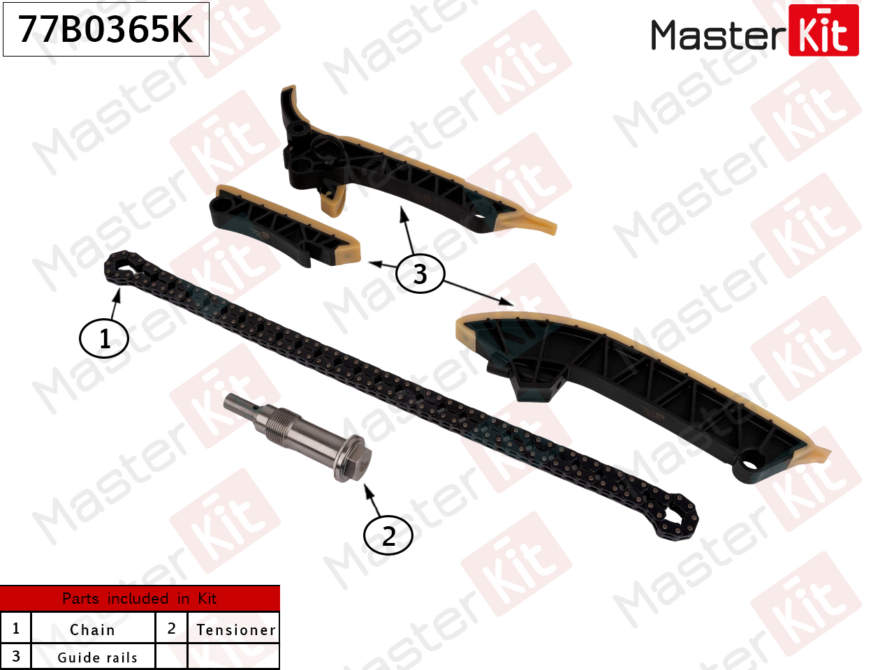 Комплект цепи ГРМ - Master KiT 77B0365K