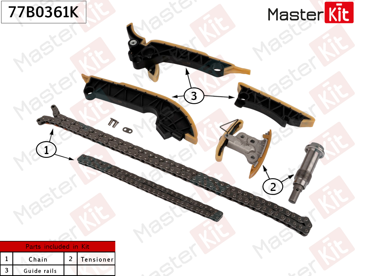 Комплект цепи ГРМ - Master KiT 77B0361K