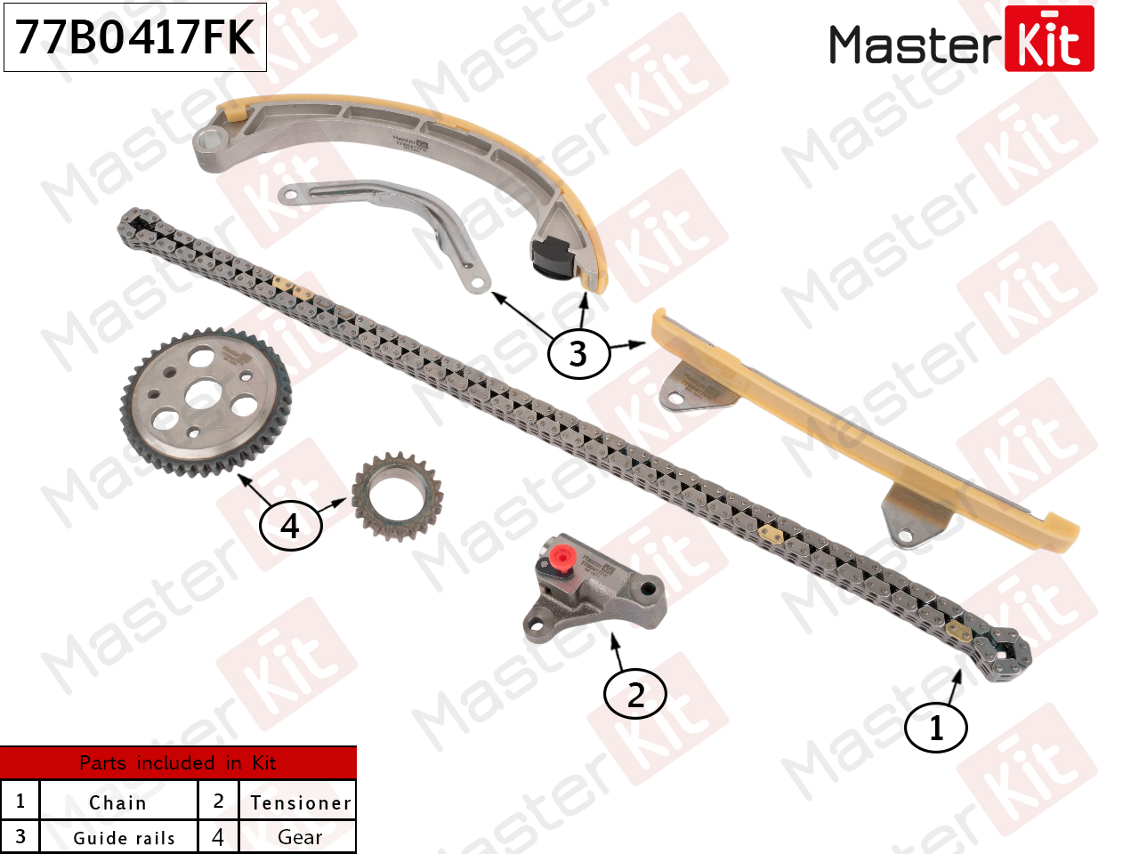 Комплект цепи ГРМ - Master KiT 77B0417FK