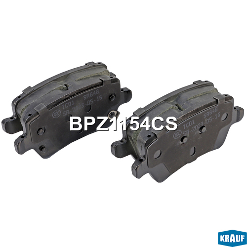 Колодки тормозные дисковые - Krauf BPZ1154CS