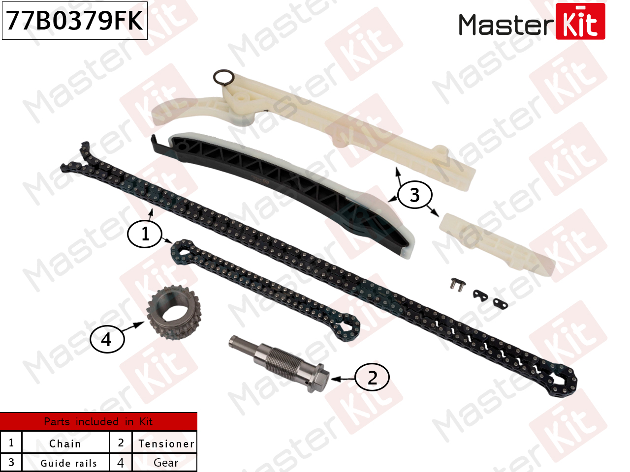 Комплект цепи ГРМ - Master KiT 77B0379FK