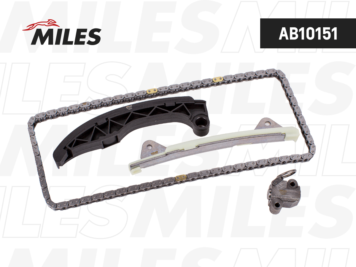 Комплект цепи ГРМ toyota 1.0i 1kr-fe 05- без звездочек - Miles AB10151