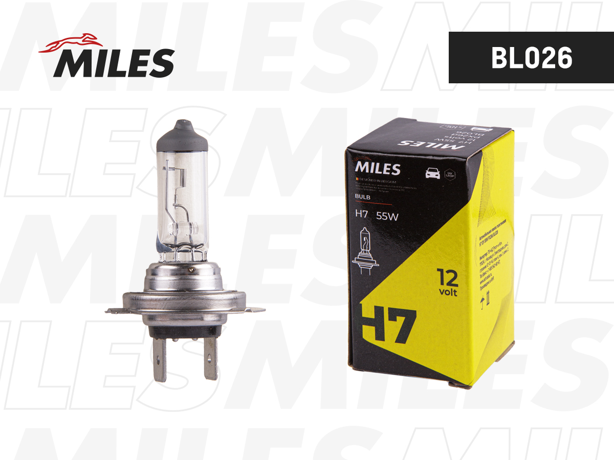 Лампа H7 12V 55W PX26d - Miles BL026