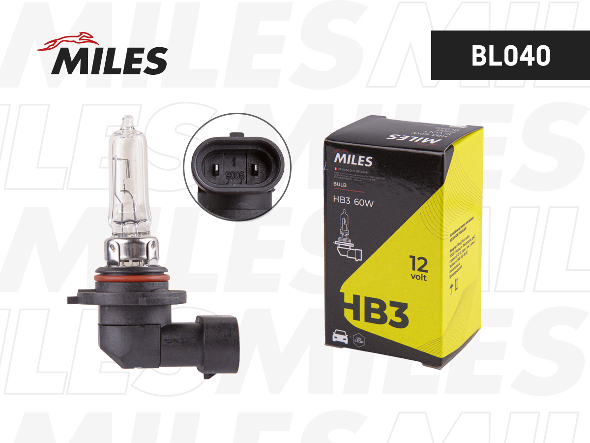 Лампа HB3 9005 12V 60W P20d - Miles BL040