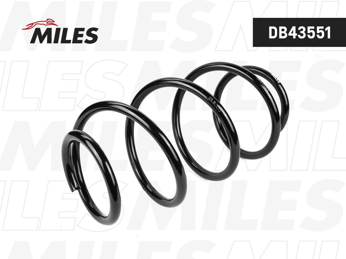 Пружина подвески hyundai hyundai i30 1.14/1.6 07-11 передняя - Miles DB43551