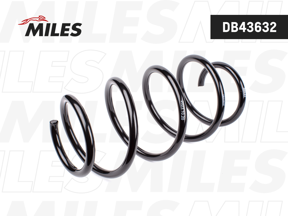 Пружина подвески nissan qashqai 2.0/1.6dci 13-17/renault kadjar 1.6dci передняя - Miles DB43632