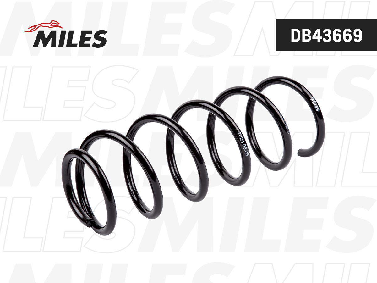 Пружина подвески mitsubishi colt 1.3/1.5 04- передняя - Miles DB43669