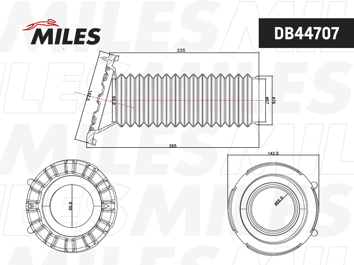 Пыльник амортизатора toyota camry 01-06 - Miles DB44707