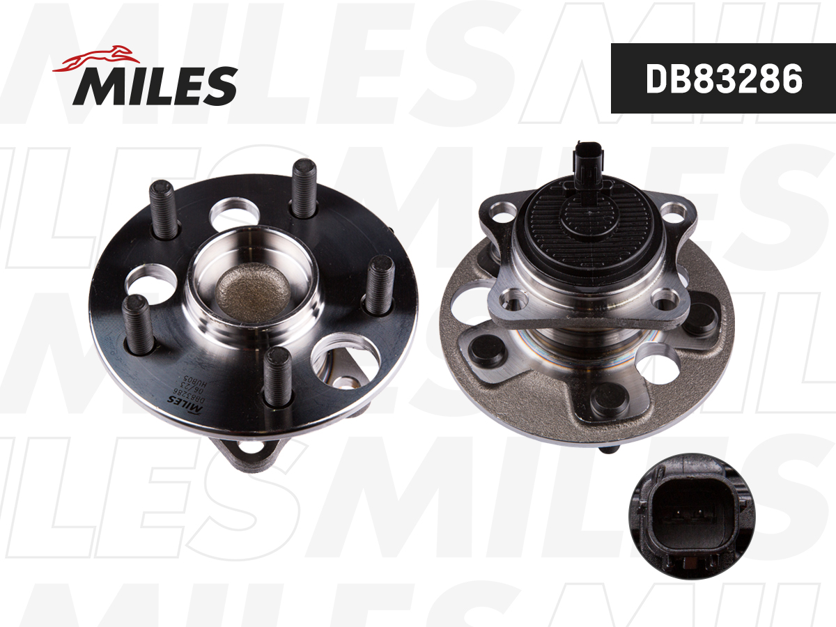 Ступица с подшипником toyota auris/corolla 07- зад. ABS - Miles DB83286