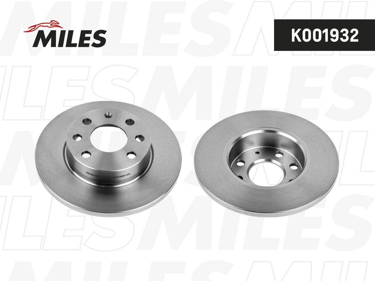 Диск тормозной opel corsa c 1.0-1.2 00- передний не вент. d 240мм. - Miles K001932
