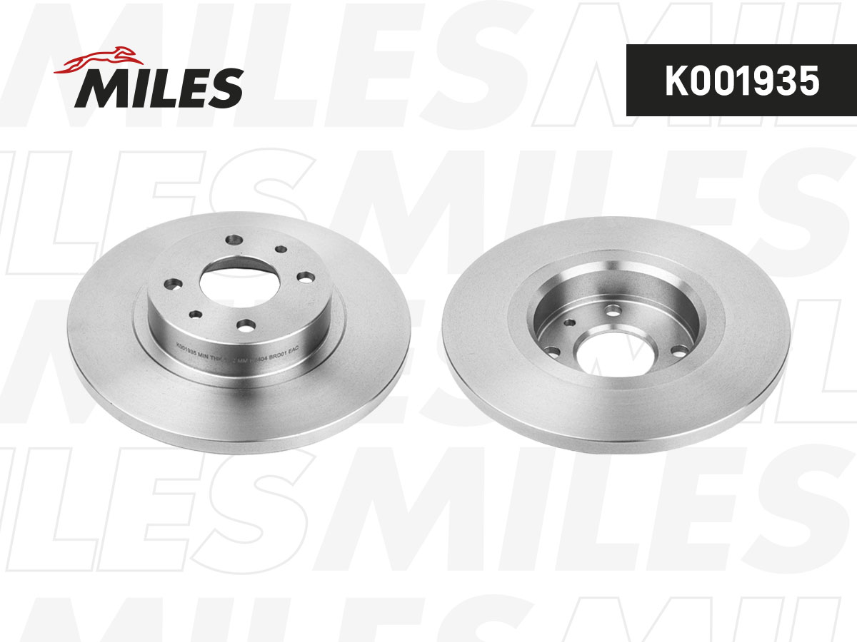 Диск тормозной alfa 145/146/fiat brava 95-01/punto 93-00 передний не вент. - Miles K001935