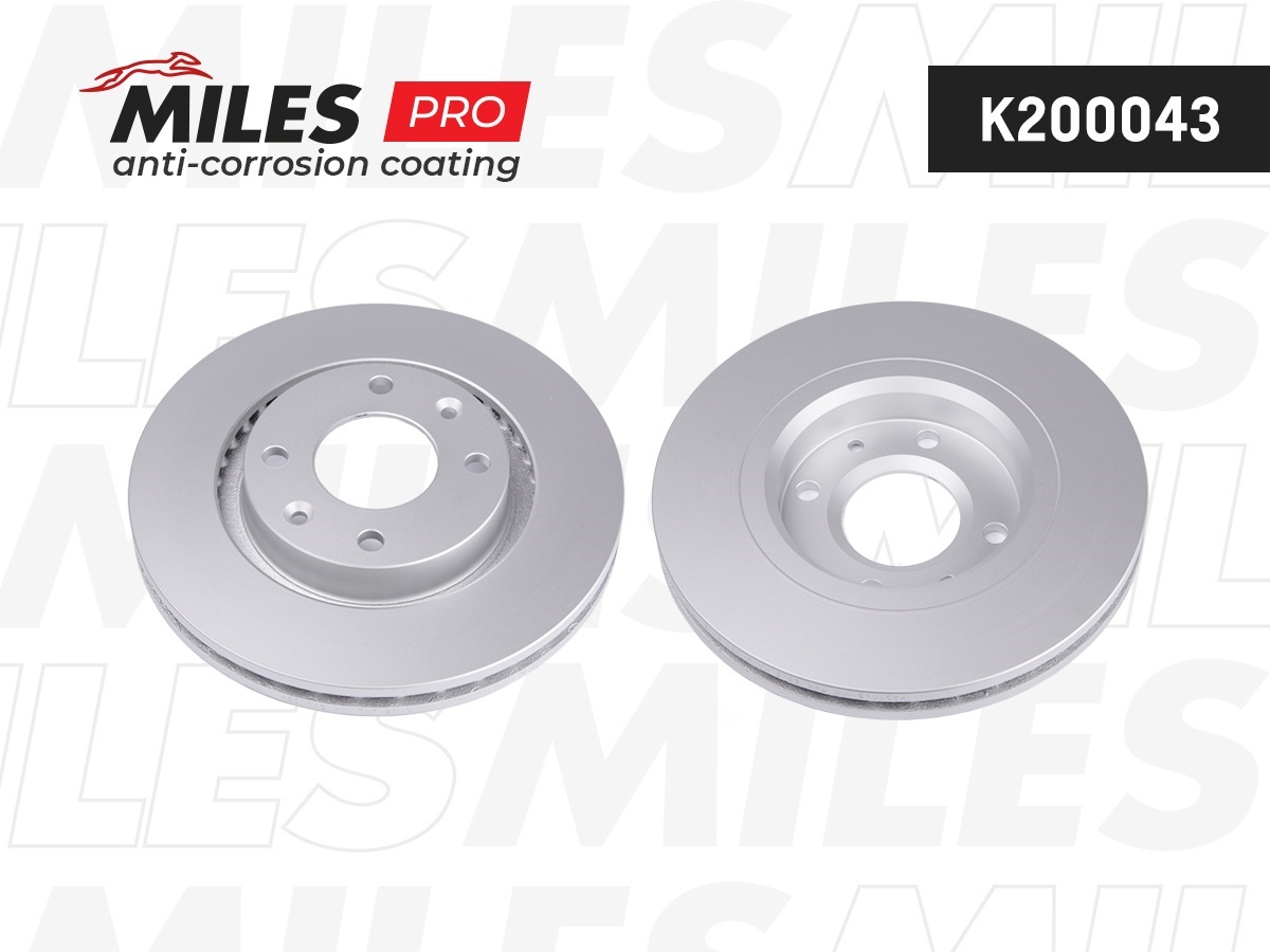 Диск торм. citroen c3/c4/c5 03>/berlingo/peugeot 206/307/partner пер.с покрытием - Miles K200043