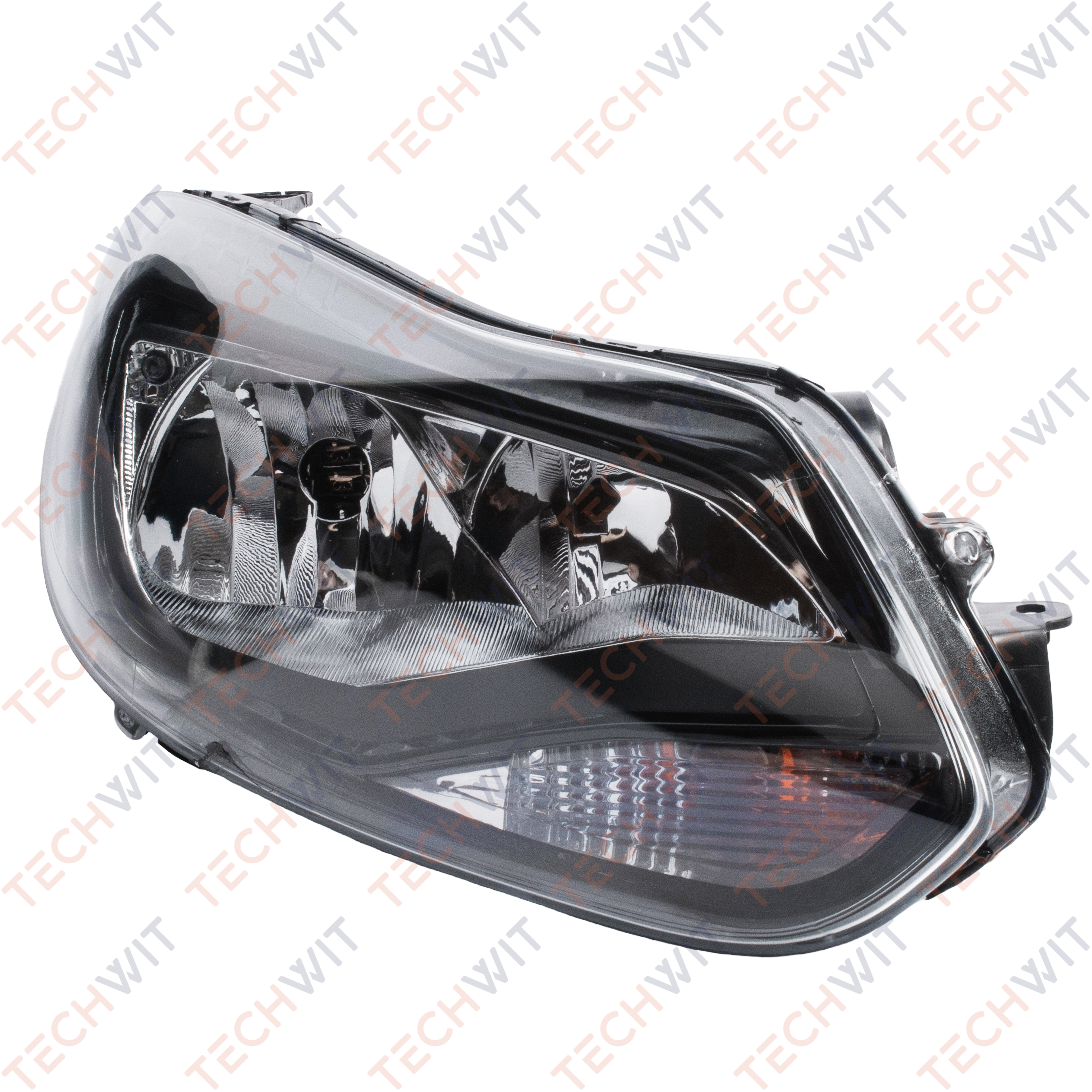 Фара Прав. чёрная Ford Focus 2011-2014 | перед прав | - TechWit HD001FRD016BL