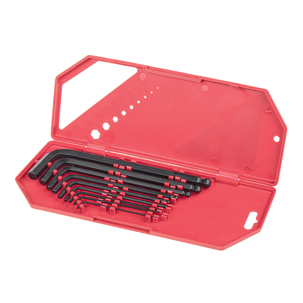 Набор имбусовых ключей HEX (шестигранников) с шаром 9пр металл S2 - ARNEZI R1060043