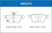 Колодки тормозные дисковые задние ford kuga 16- /mondeo v 14- /s-max 14-, honda civic x 17- - HSB HP5375