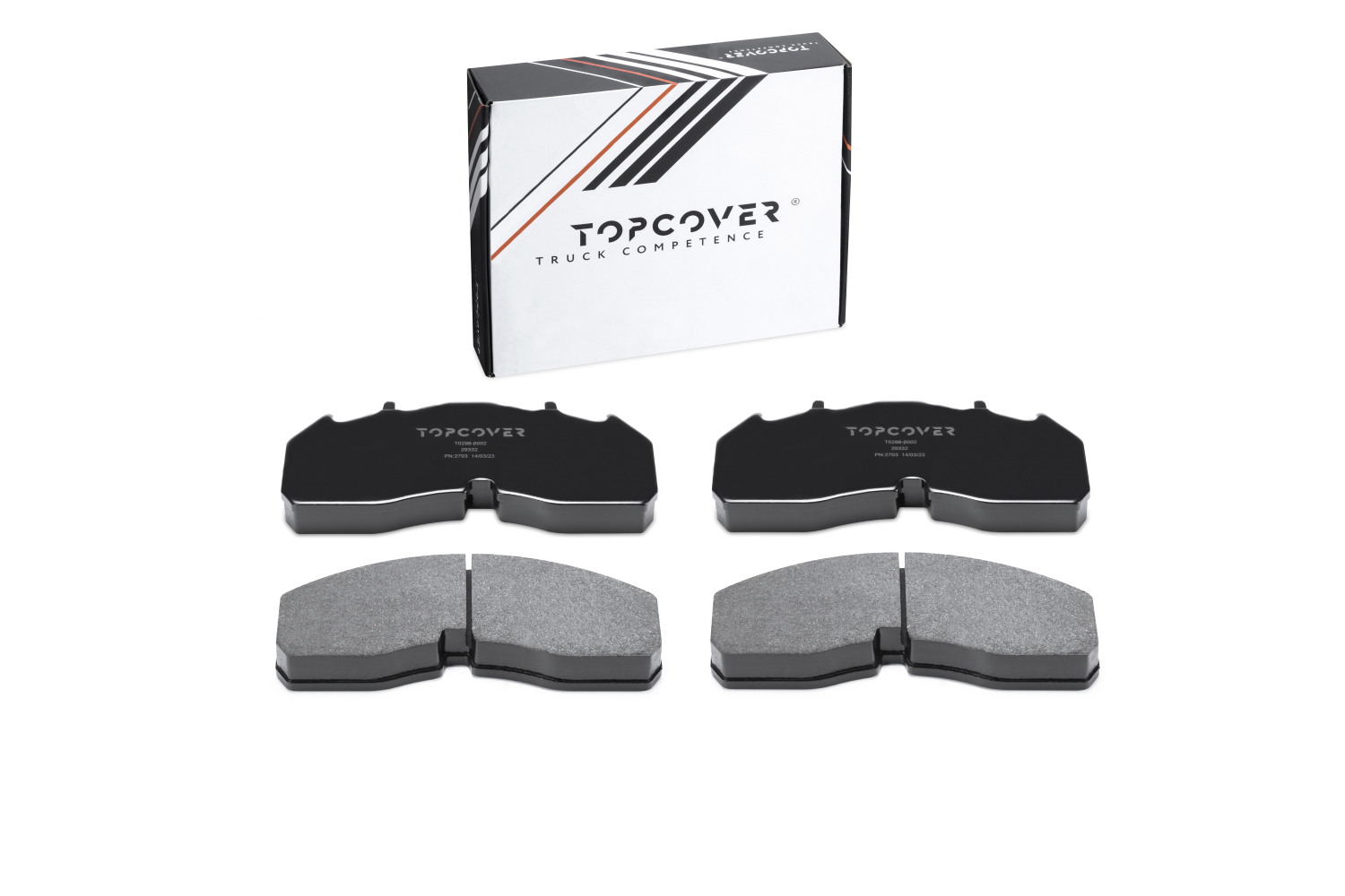 Колодки тормозные передние к-кт - TOPCOVER T02986002
