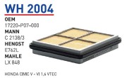 Фильтр воздушный honda Civ/CRX 91-01 filter - Wunder WH2004