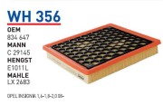 Фильтр воздушный opel Insignia filter - Wunder WH356