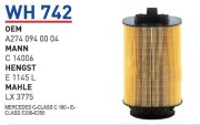 Фильтр воздушный MB w204/x204 filter - Wunder WH742