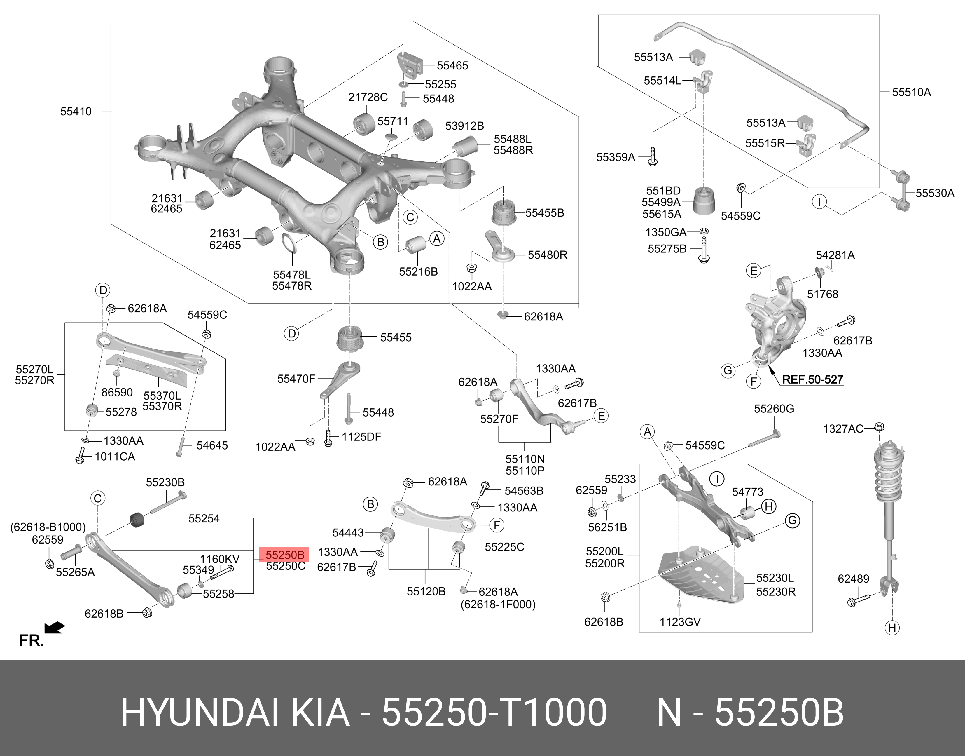 Рычаг зад подвески лев - Hyundai/Kia 55250T1000