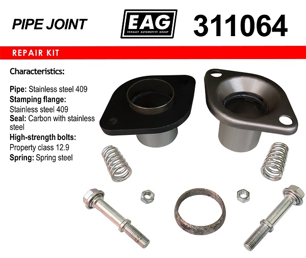 Демпферное соединение нерж. d64, в сборе - EAG 311064