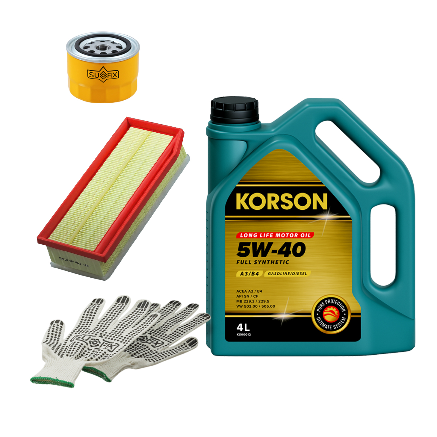 Комплект для ТО (масло, фильтр масляный, фильтр воздушный) - KORSON SKL-1012