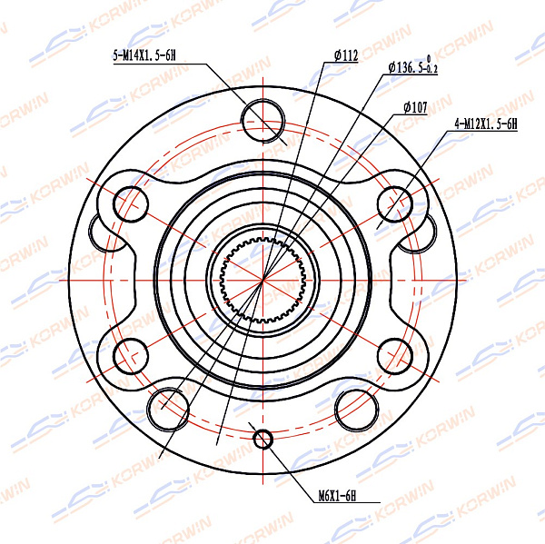 Ступица колеса - KORWIN KWAH0002