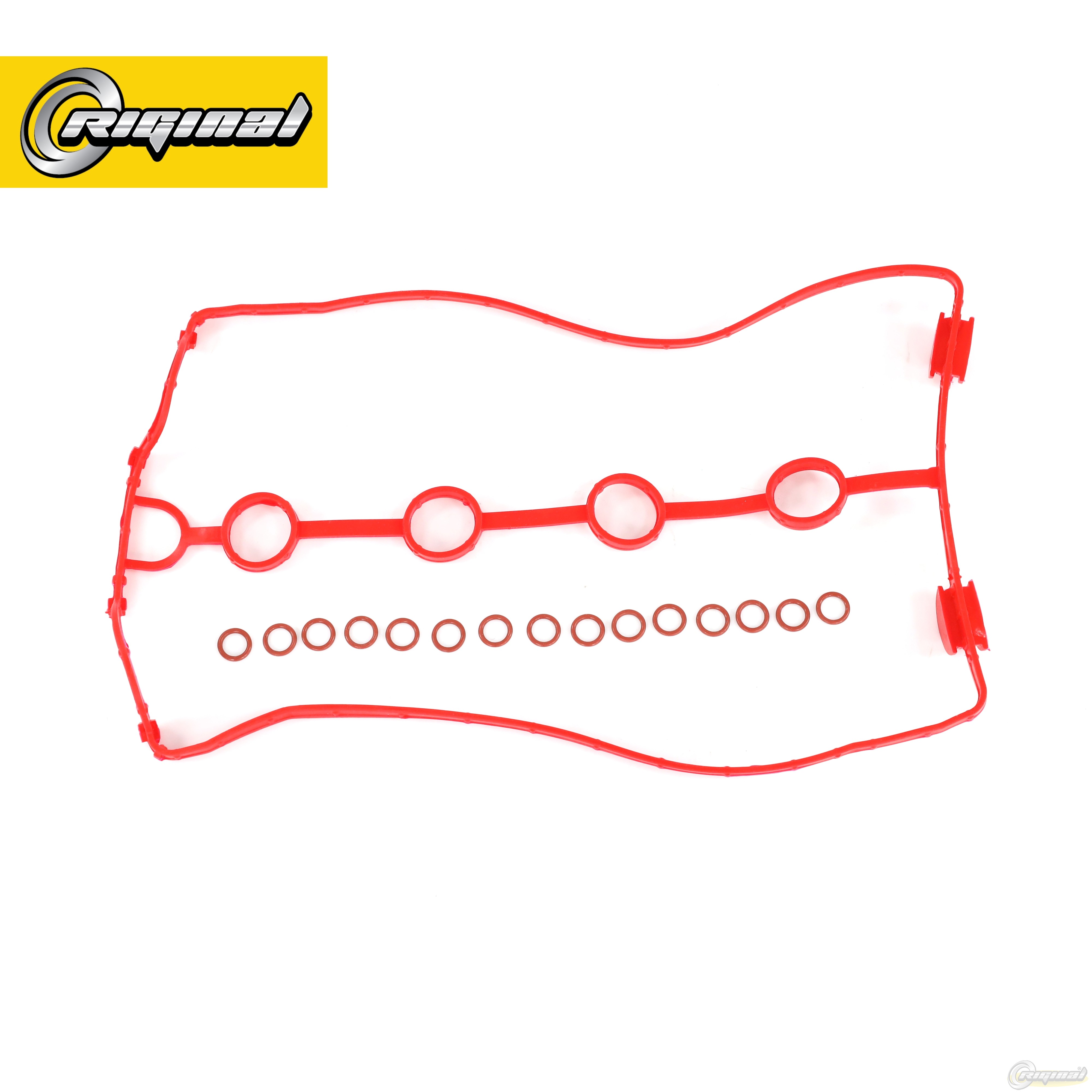 Прокладка клапанной крышки с кольцами кл. крышки GM Opel/Daewoo Nexia/Chevrolet (силикон) - Riginal RG9635300296353007