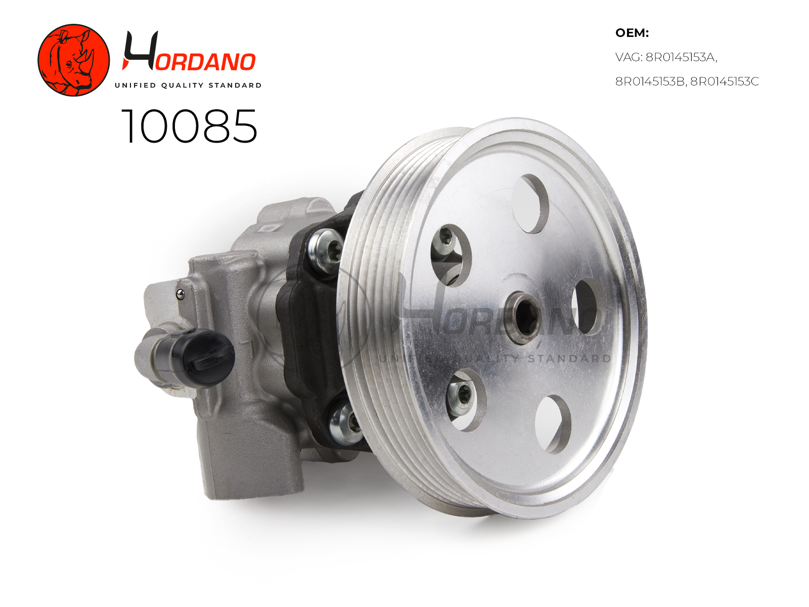 Насос ГУР audi Q5 (8r) A4 Allroad IV (8kh,b8)a4 Avant IV (8k5,b8)a4 седан IV (8k2,b8)a5/s5 Sportback лифтбек (8ta)a5/s5 кабриолет (8f7)a5/s5 купе (8t3) (давление 11.5±0.5MPa) - HORDANO 10085