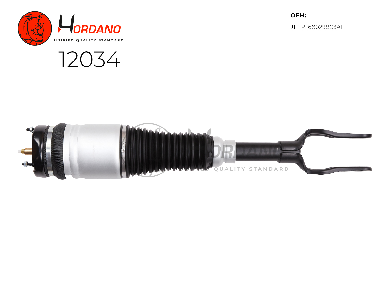 Передний пневматический амортизатор левый jeep Grand Cherokee WK2 (2010-2013) - HORDANO 12034