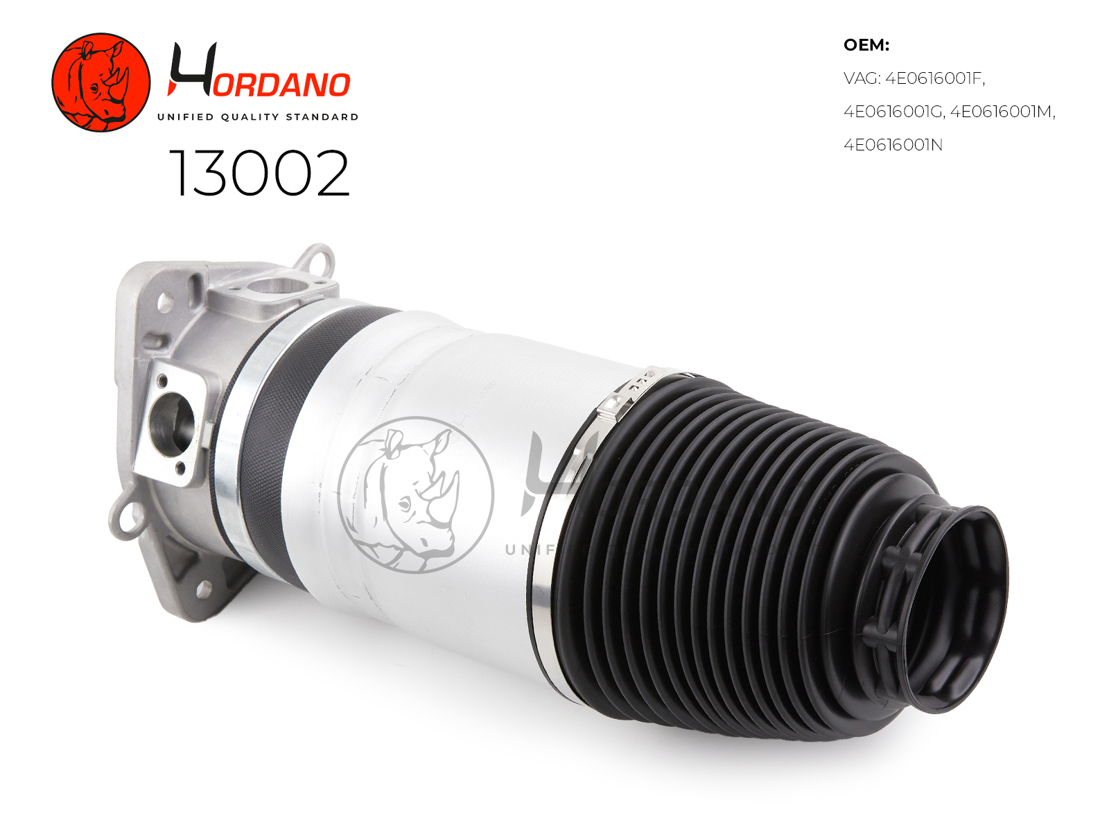 Задний левый пневмобаллон audi A8 D3 (2003-2010) - HORDANO 13002