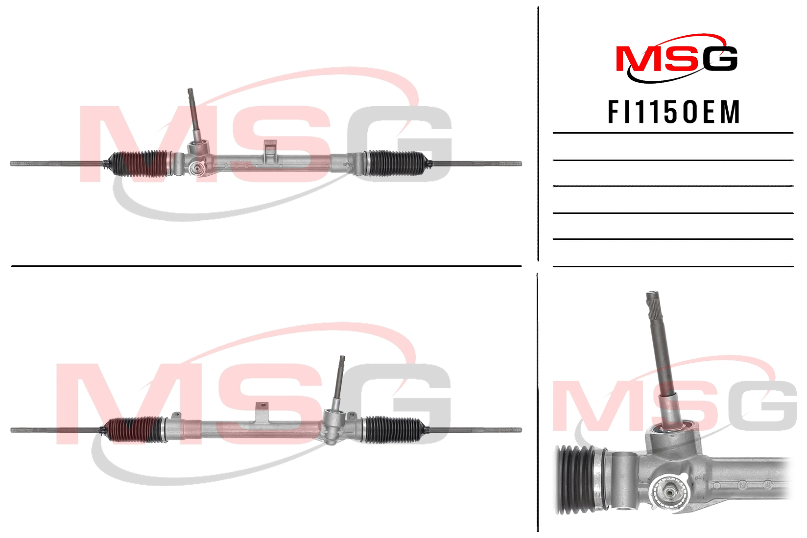 Рулевая рейка без ГУР новая оригинальная Fiat Bravo 2007-, Lancia Delta 2008- - MSG FI115OEM