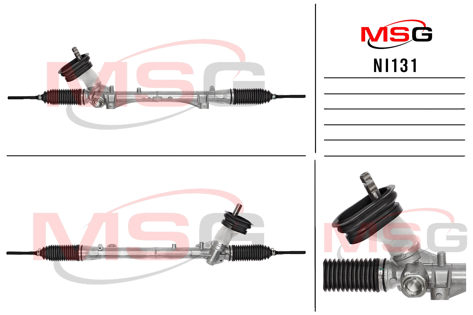 Рулевая рейка без ГУР новая Nissan Sentra 2006-2012, Nissan Sylphy 2012-, Nissan Tiida 2007-2014 - MSG NI131