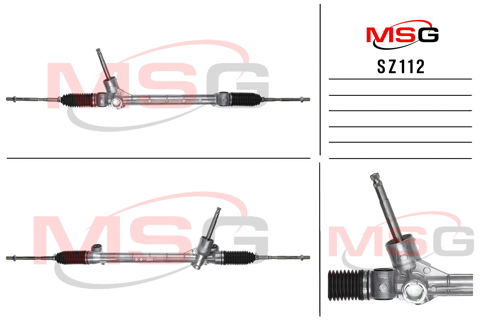Рулевая рейка без ГУР новая Suzuki SX4 2014-, Suzuki Vitara 2015- - MSG SZ112