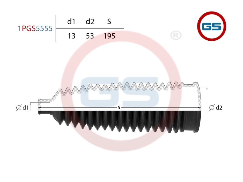 Пыльник рулевой рейки Renault Megane 2 - GS 1PGS5555