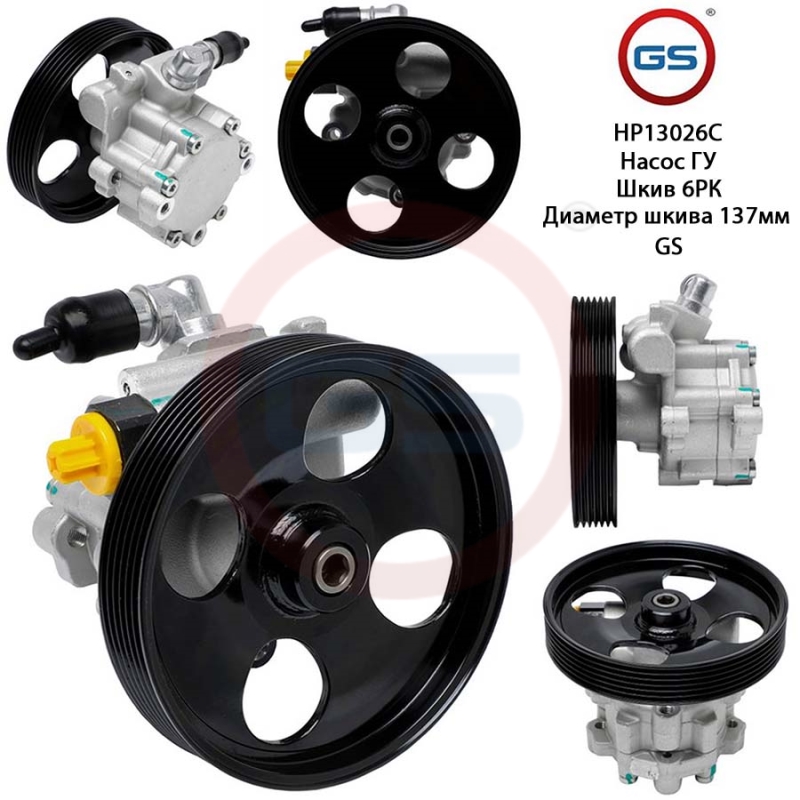 Новый насос ГУР Peugeot 406 (8b, 8e/f, 8C) 1995-2004, Peugeot 806 (221) 1994-2002, Citroen Evasion (22, U6) 1994-2002 - GS HP13026C